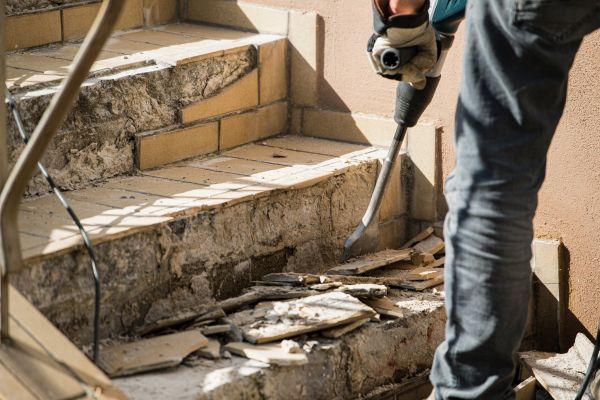 Concrete Stair Demolition in Baytown